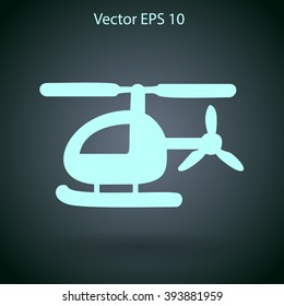 Flat helicopter icon.