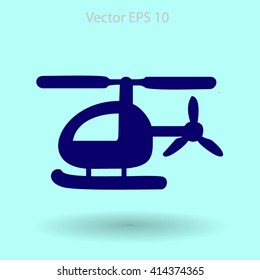 Flat helicopter icon.