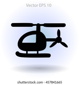 Flat helicopter icon.
