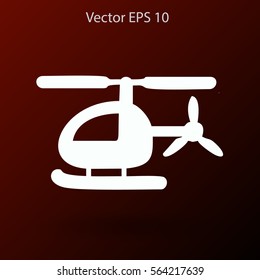 Flat helicopter icon.