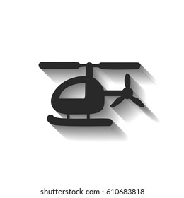 Flat helicopter icon.