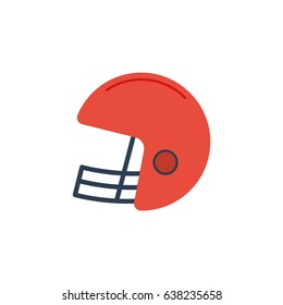 Flat Helmet Element. Vector Illustration Of Flat Rugby    Isolated On Clean Background. Can Be Used As Helmet, Rugby And Football Symbols.