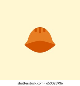 Flat Helmet Element. Vector Illustration Of Flat Hardhat Isolated On Clean Background. Can Be Used As Hardhat, Helmet And Headwear Symbols.