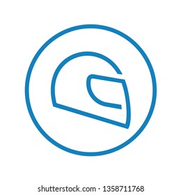Flat helmet icon