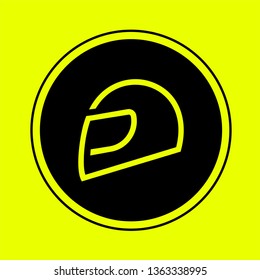 Flat helmet icon