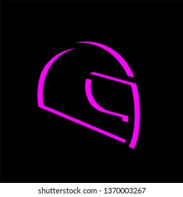 Flat helmet icon