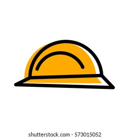 Flat helmet icon. Vector sign for website or app. Illustration isolated on white background.