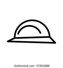 Flat helmet icon. Vector sign for website or app. Illustration isolated on white background.