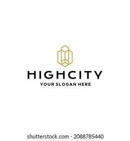 Immobilien-Logo-Design von Flat HIGH CITY