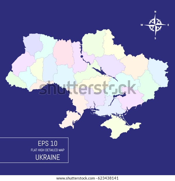 Flat high detailed Hungary map. Divided\
into editable contours of administrative divisions. Template for\
your design works. Vector\
illustration.