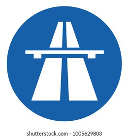 Flat highway icon
