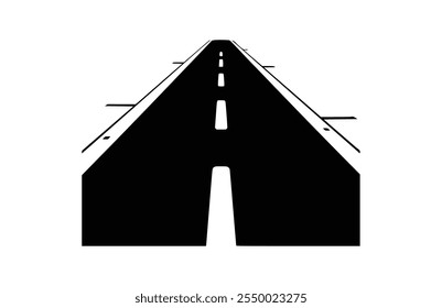 Símbolo de ícone de estrada plana vetor Ilustração.