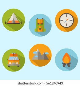 Flat Hiking Vector