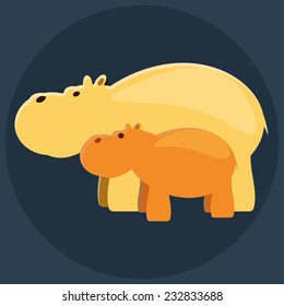 Flat hippo family