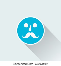 flat hipster icon