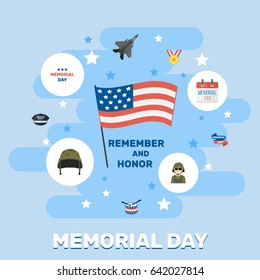 Flat History, Hat, Aircraft And Other Vector Elements. Set Of Day Flat Symbols Also Includes Cap, Medallion, Holiday Objects.