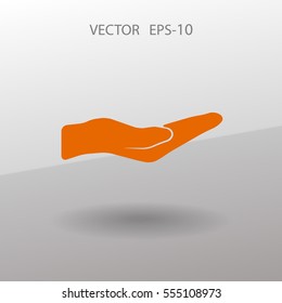 Flachhalter-Palmensymbol, Vektorgrafik