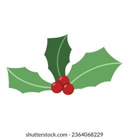 Elemento de fresas planas. Evento de Navidad. Ilustración vectorial