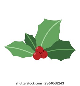 Elemento de fresas planas. Evento de Navidad. Ilustración vectorial