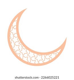 luna santa plana sobre blanco