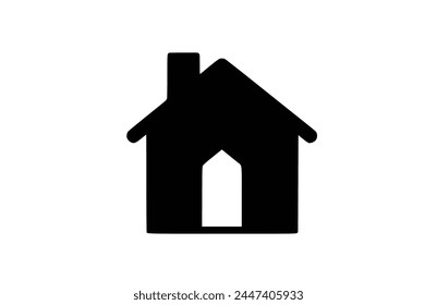 Flat home icon symbol vector Illustration.
