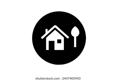 Flat home icon symbol vector Illustration.