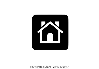 Flat home icon symbol vector Illustration.