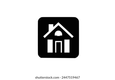 Flat home icon symbol vector Illustration.