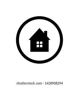 Flat home icon vector. Simple house icon isolated on white background vector illustration