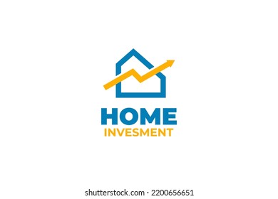 Flat Home Invesment Logo Design Vector Illustration Idea