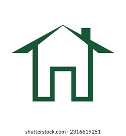 Flat home logo symbol vector Illustration.