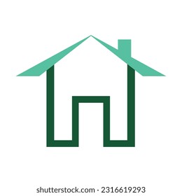 Flat home logo symbol vector Illustration.