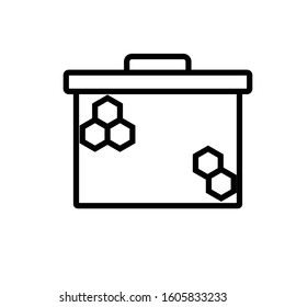 flat honey box icon vector
