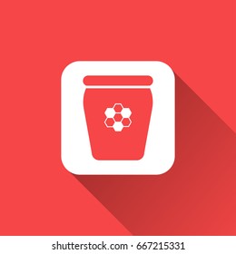 flat honey jar icon