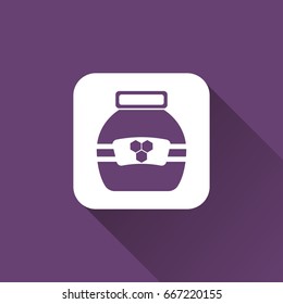 flat honey jar icon
