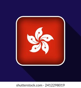 Flachbild-Hongkong-Flaggenhintergrund, Vektorgrafik