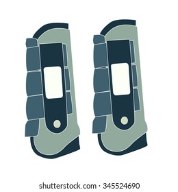 flat horse leg protector icon isolated vector