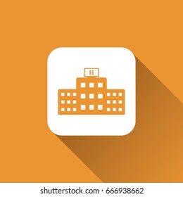 flat hospital icon