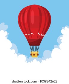 Flat hot air balloon