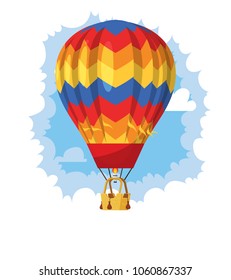 Flat hot air balloon