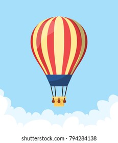 Flat hot air balloon