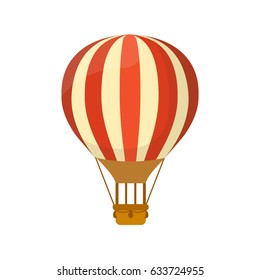 Flat Hot Air Balloon Symbol For Illustration Or Logo Design