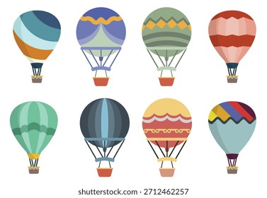 Ilustración de Vectores de globo de aire caliente plano