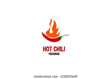 Flat hot chili icon logo design illustration vector template