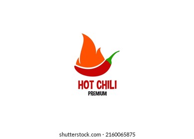 Flat hot chili logo design vector illustration