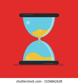 Flat Hour glass Vector Illustration