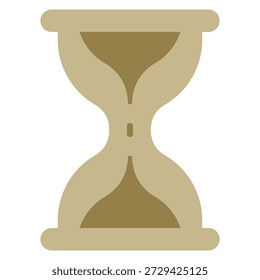Ícone de ampulheta plana para gerenciamento de tempo, espera e prazos finais.