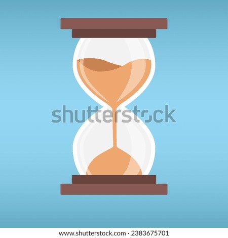 Flat Hourglass Sandclock Vector Illustration