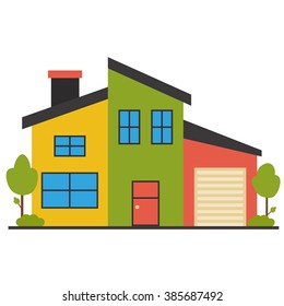 Flat House Icon.