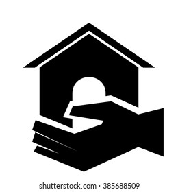 Flat house icon. Home vector image to be used in web applications, mobile applications and print media.